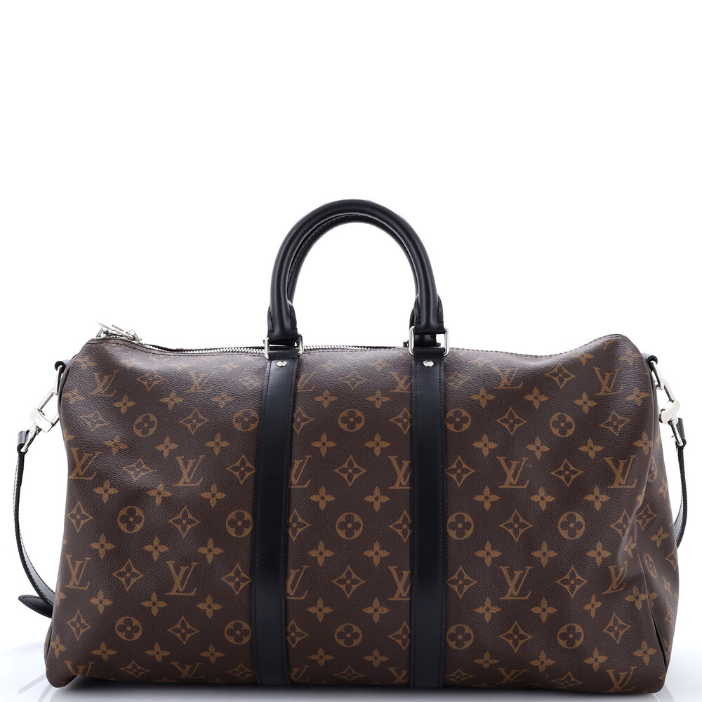 Louis Vuitton 45 Keepall Bandouliere Bag Macassar Monogram Canvas